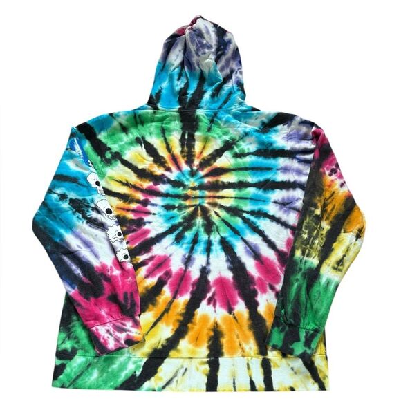 The Simpsons Tie Dye Skeletons on Couch Graphic Hoodie Kangaroo Pocket Men’s XL - Picture 2 of 10